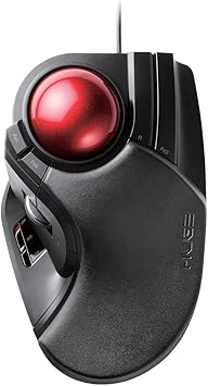 Trackball ELECOM 8 Boutons – Boule Rouge Lisse – Windows11/macOS