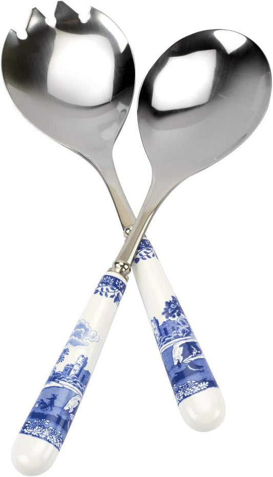 Portmeirion - Couverts à Salade - Bleu & Blanc - 25cm – €10,73