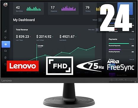 Écrans PC Lenovo D24-40 – 24" Full HD – AMD FreeSync