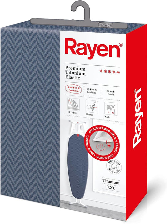 Rayen - Housse de Table à Repasser XXL - Coton et Titanium - Élastique – €19,49