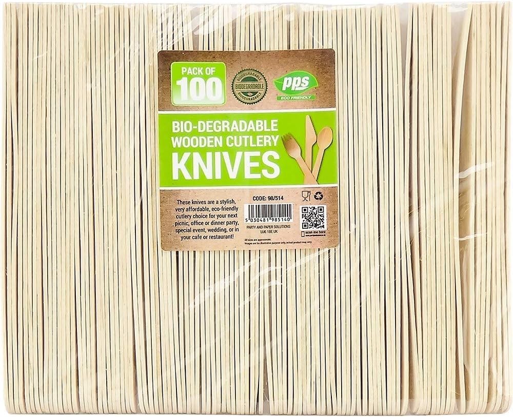 PPS ECO - Couteaux en Bois - Biodégradables - Compostables – €1,93