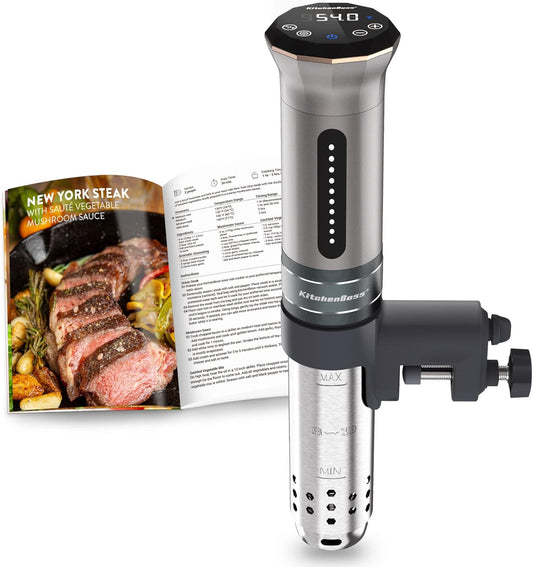 KitchenBoss - Cuiseur Sous Vide - Moteur DC Sans Balais - Acier Inoxydable – €36,99