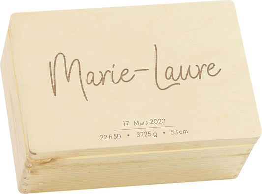 LAUBLUST - Boîte à Souvenirs Bébé - Personnalisée - Bois FSC – €30,99