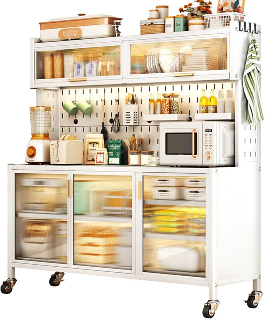 CHBMZ - Étagère de Cuisine - Rangement Modulable - Roulettes Universelles – €73,99