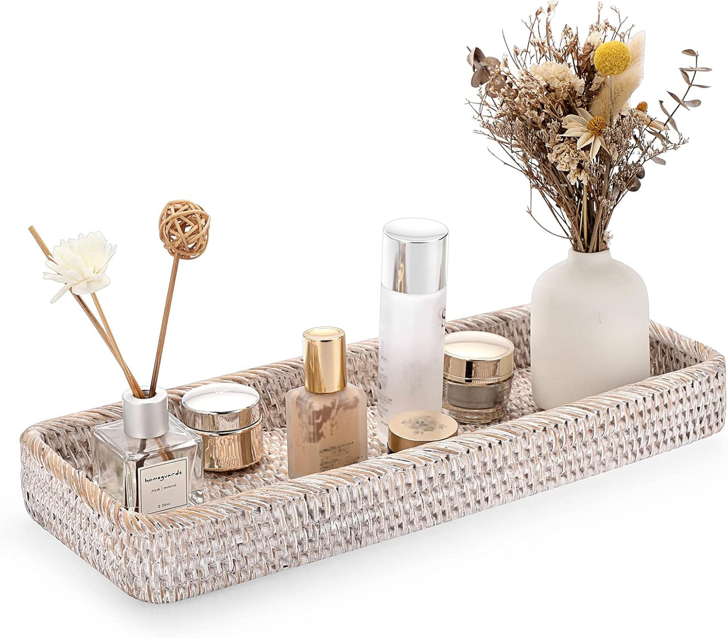 IGNPION - Plateau en Rotin - Décoratif - Multiusage – €26,99