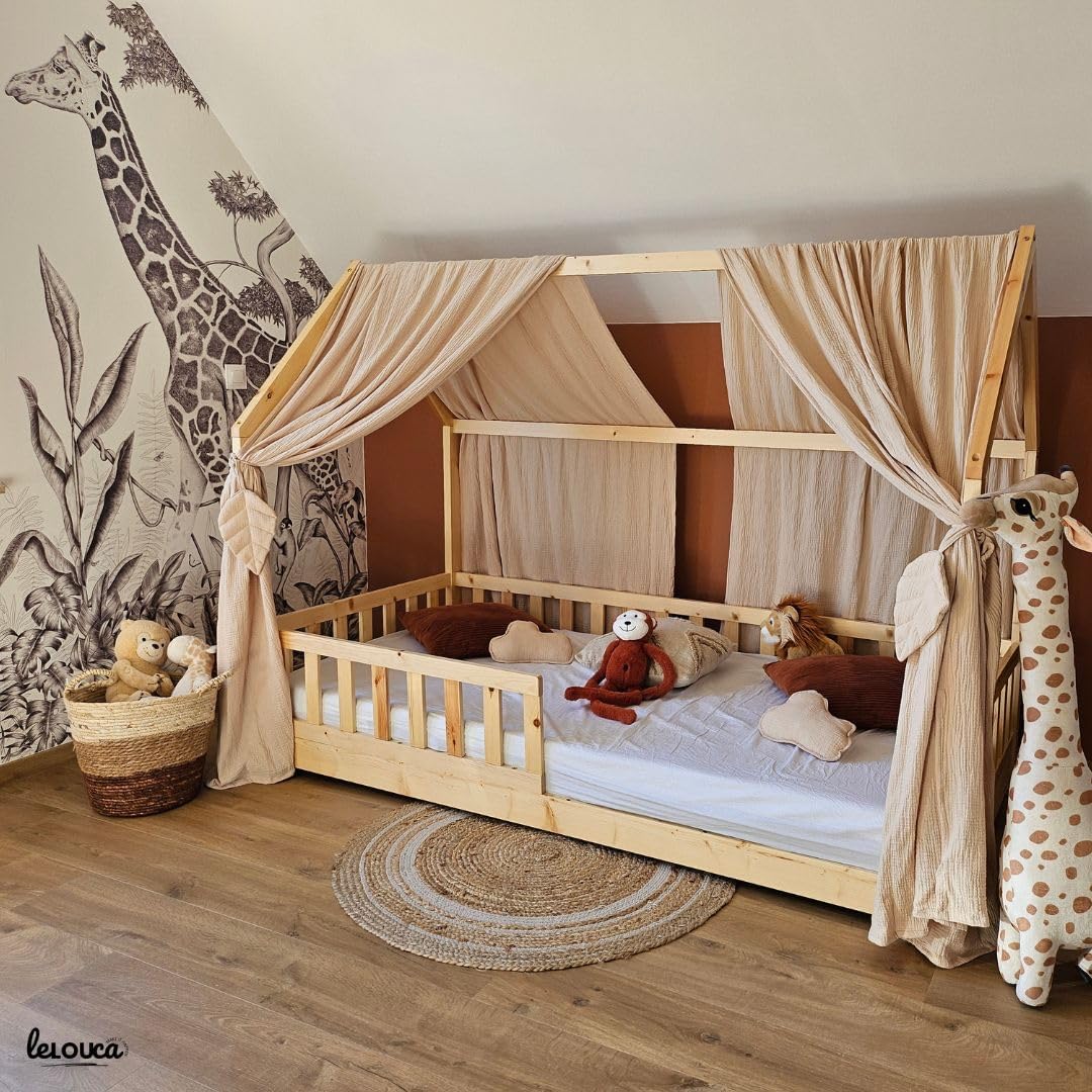 Lelouca - Baldaquin de Lit Cabine - Coton Bio - Lavable en Machine – €38,99