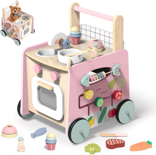 Itslife - Chariot Bébé en Bois - Trotteur Multifonction - Jouets Montessori – €54,99
