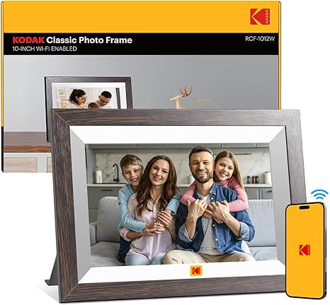 Cadres photo numériques KODAK 10,1 Pouces – Écran Tactile HD – 32Go Mémoire