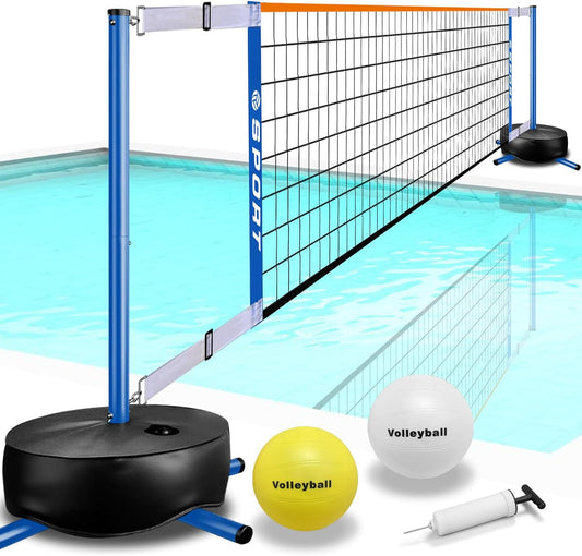Furypiont - Filet de Volley Piscine - Longueur Ajustable - Bases Lestées – €66,99