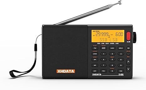 Récepteur à ondes courtes XHDATA D808 – Radio Portable – Noir