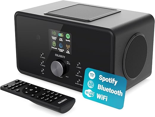 Radio Internet Majority Bard – WiFi et Bluetooth – 100W Xtra Bass