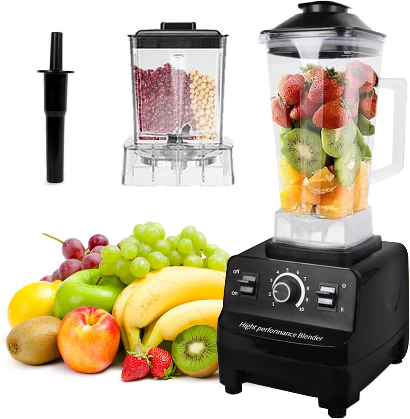 Vlocky - Blender 4500W - 10 Vitesses - 2L et Lame en Acier – €19,49