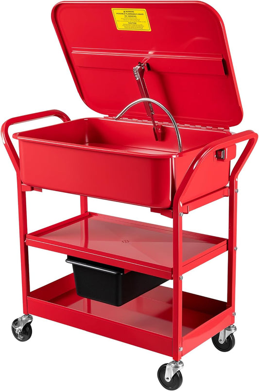 WilTec - Fontaine de Nettoyage - Pompe Puissante - Chariot Mobile – €46,99