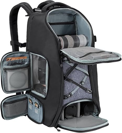 Sac à dos pour appareils photo K&F Concept – 30L Imperméable – Pour DSLR et Ordinateur 16"