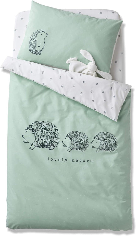 VERTBAUDET - Housse de Couette Bébé - Motif Hérisson - Vert/Ivoire – €30,99