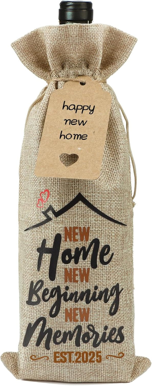 GEBETTER - Sac Bouteille Vin - Coton Lin - Corde et Étiquette – €5,84