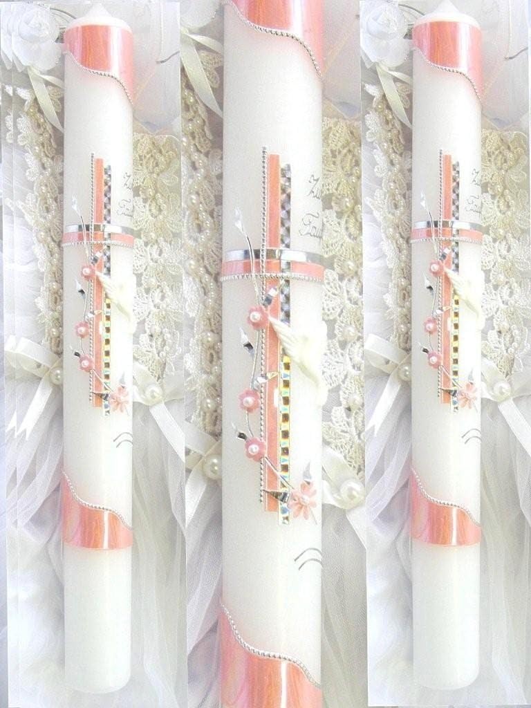 kerzenzauber-lusine - Bougie Baptême Enfant - Personnalisable - 400/40 mm – €34,99