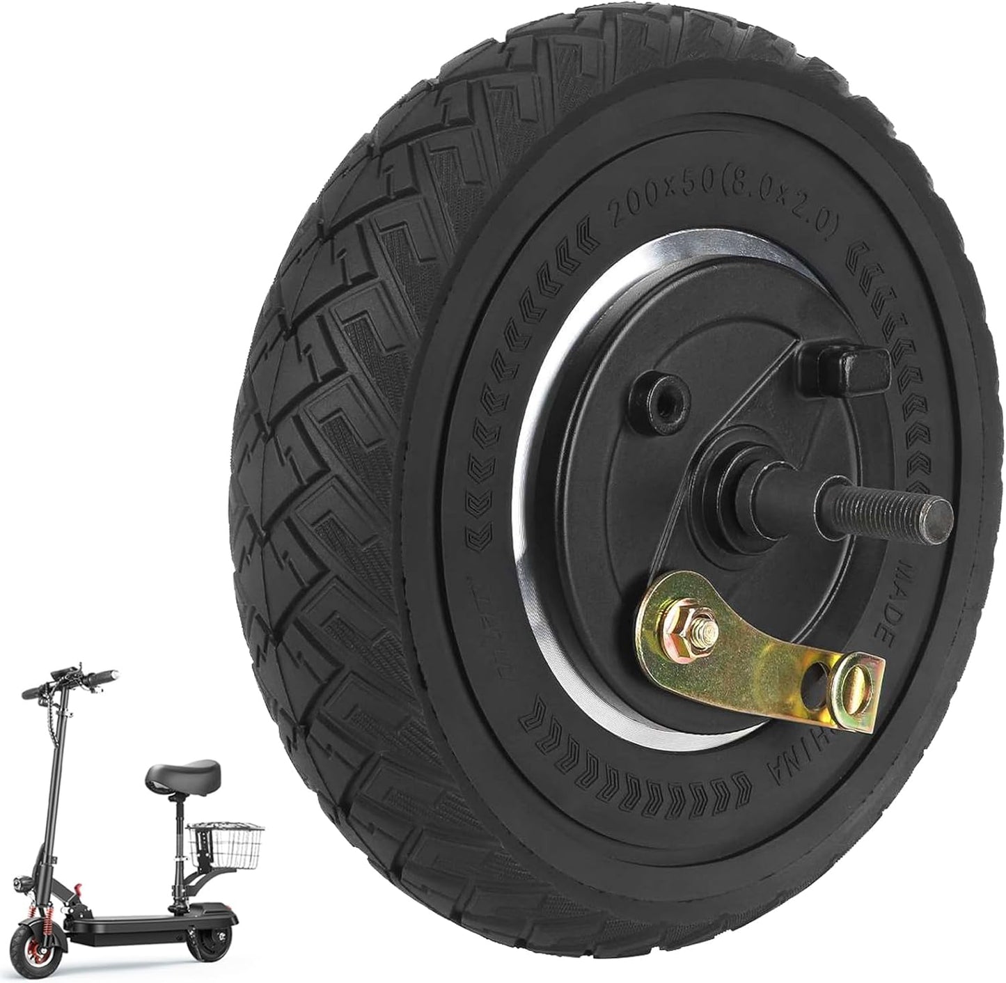 VOLOHAS - Roue Avant Scooter Électrique - Frein à Tambour - 200x50 – €44,99