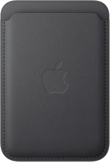 Porte-cartes Apple en Tissage Fin pour iPhone – Noir avec MagSafe