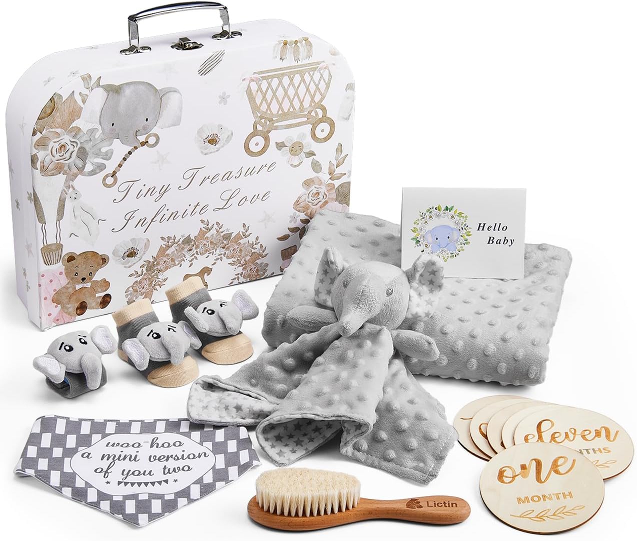 Lictin - Coffret Cadeau Bébé - 14 Articles - Mixte Garçon Fille – €30,99