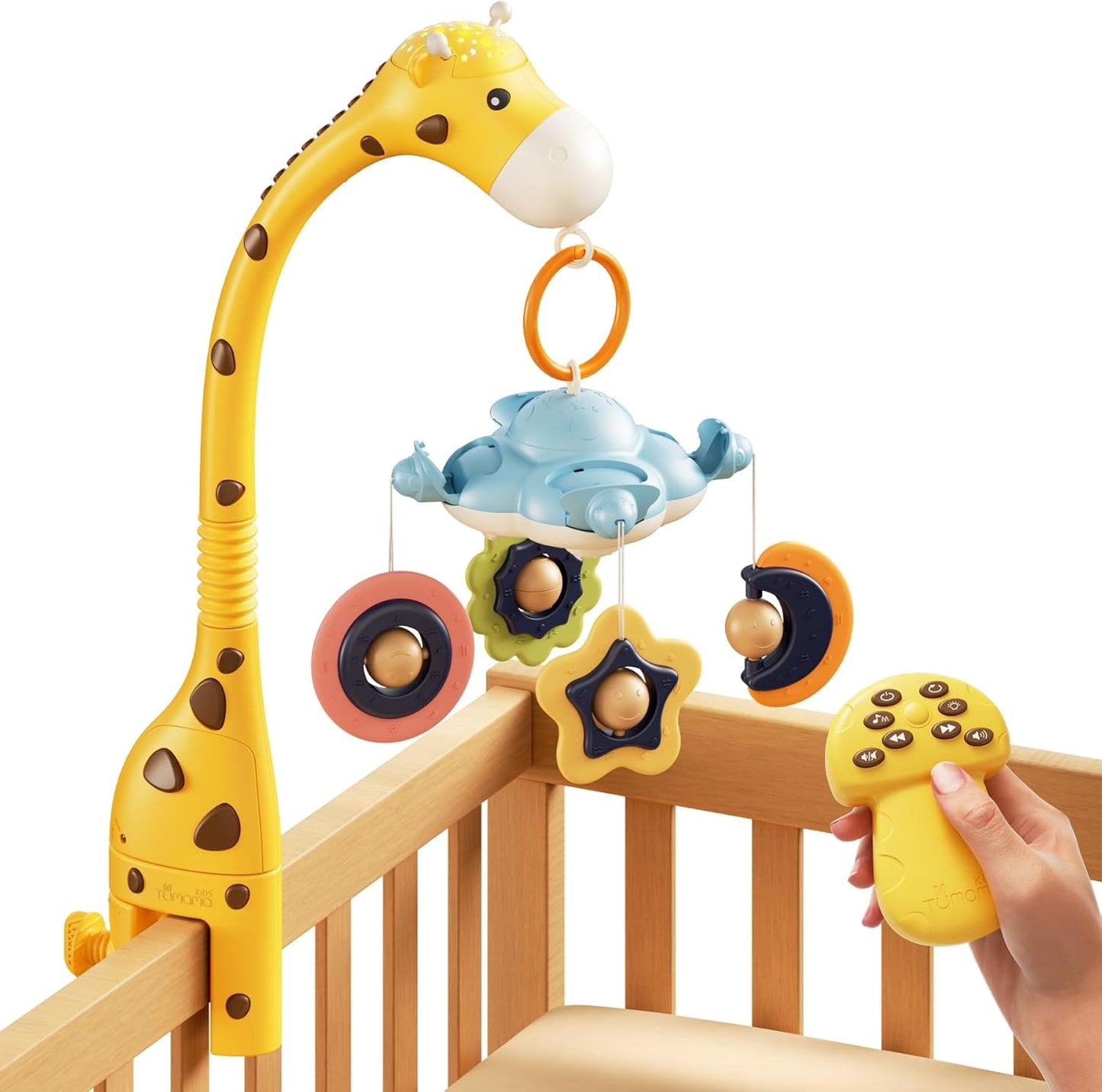 TUMAMA - Mobile Musical Bébé - Télécommande - Projecteur Étoiles – €28,99