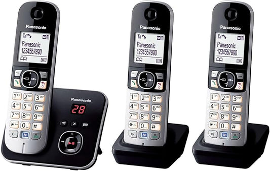 Téléphone DECT Panasonic KX-TG6823FRB – Répondeur Numérique – Noir