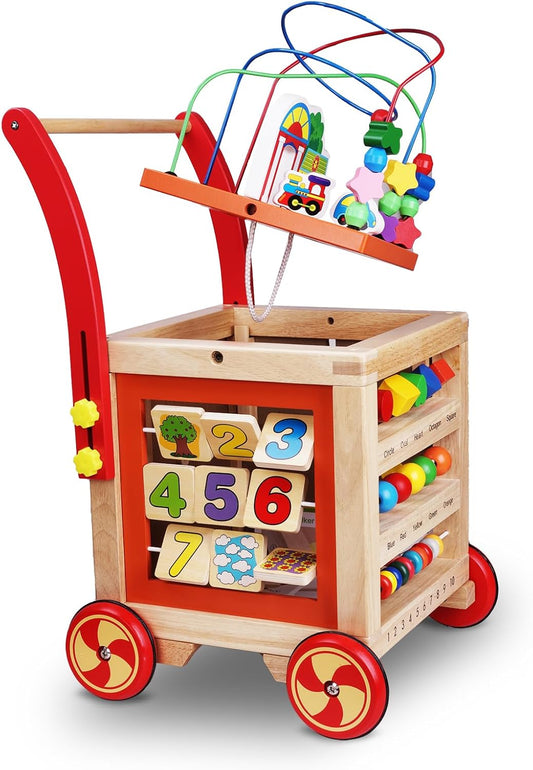 Sinbide - Trotteur Bébé en Bois - Multifonction 6-en-1 - Hauteur Réglable – €38,99