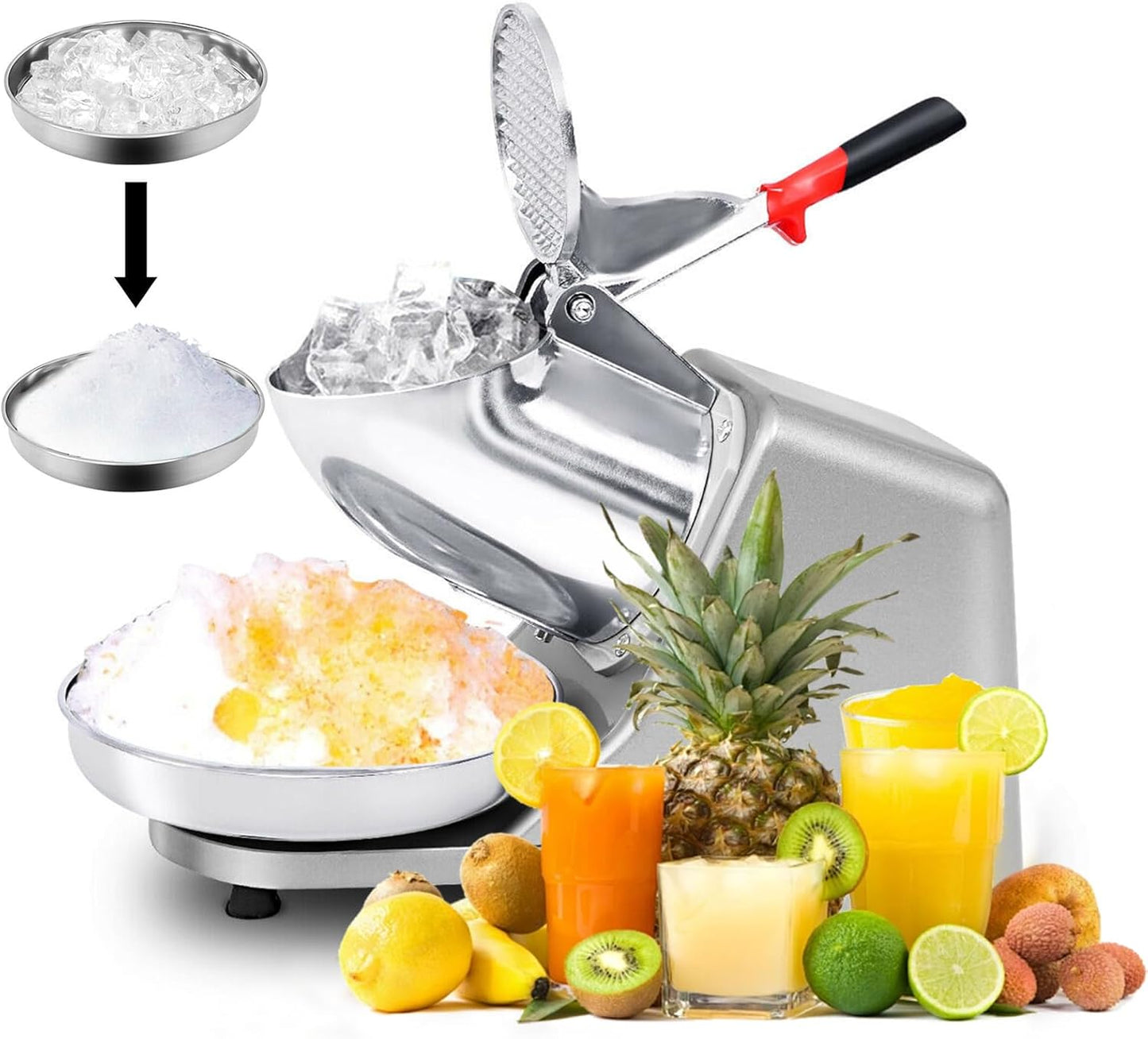 Blendra - Machine à Glace Pilée - 380W - Lames en Acier Inoxydable – €25,99
