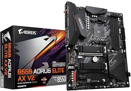 Carte mère GIGABYTE B550 AORUS ELITE AX V2 – Wi-Fi 6E, VRM 12+2