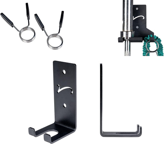 Vida Fitness - Support Mural pour Haltères - Rangement Vertical - Clips Inclus – €77,99