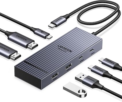 Station d'accueil UGREEN Revodok Pro 207 – Dual HDMI 4K – PD 100W