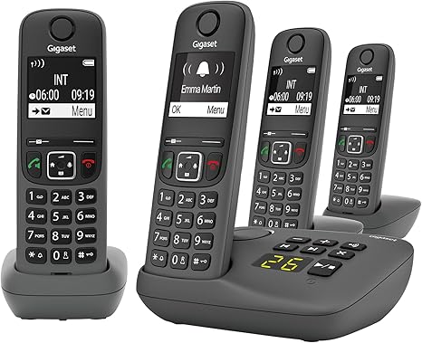 Téléphone DECT Gigaset A695A Quattro – Répondeur Intégré – Gris