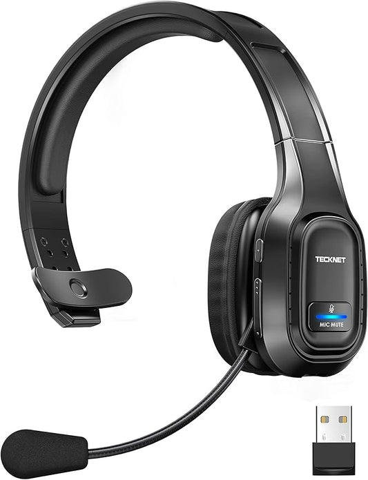 Casques et écouteurs TECKNET Bluetooth – Réduction du Bruit – 55h Autonomie