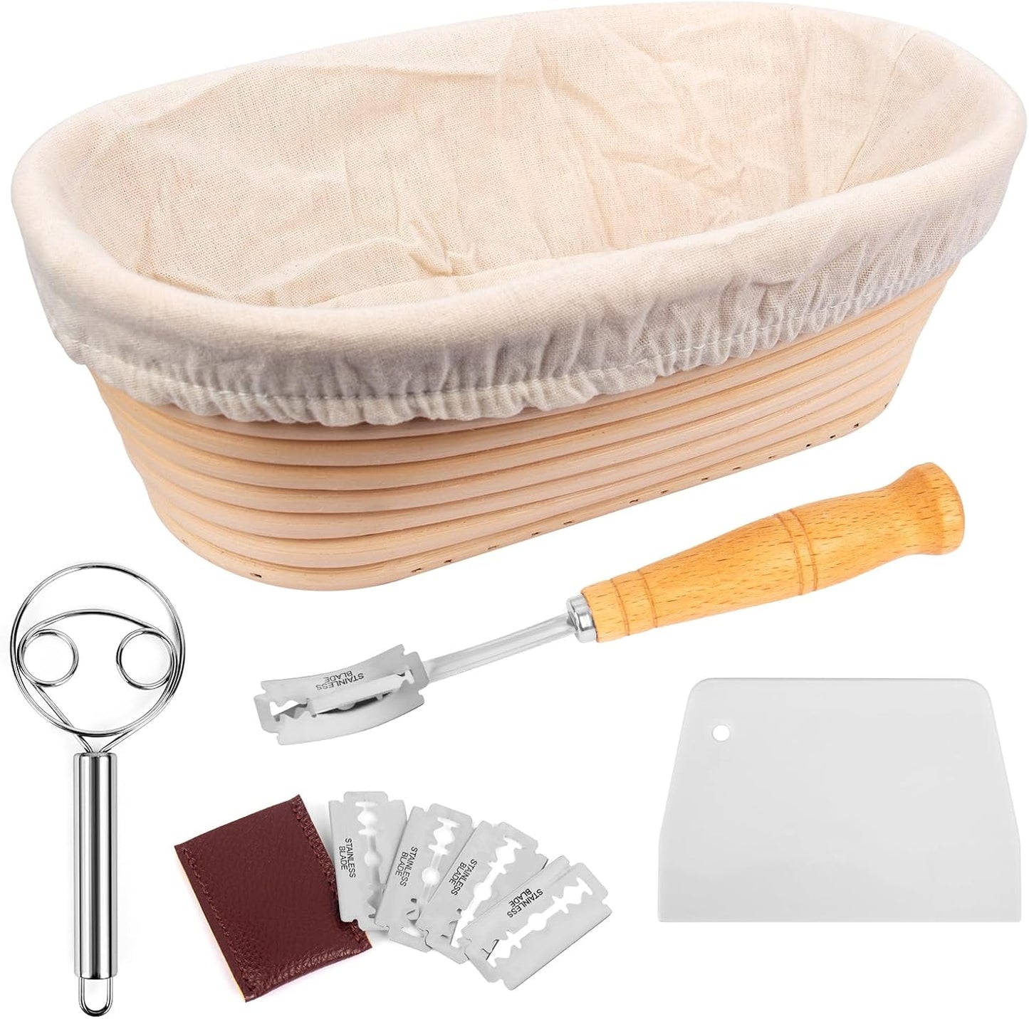CTDMJ - Panier de Fermentation Ovale - Rattan Indonésien - Kit Complet – €8,88