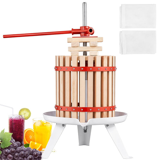 VEVOR - Presse à Vin de Fruits - Panier en Bois - Capacité 12L – €34,44