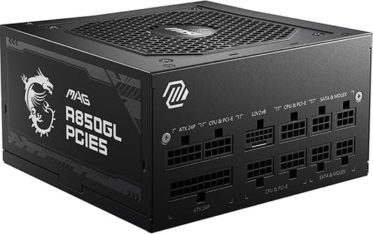 Alimentation MSI MAG A850GL – 850W, 80 Plus Gold, Modulaire