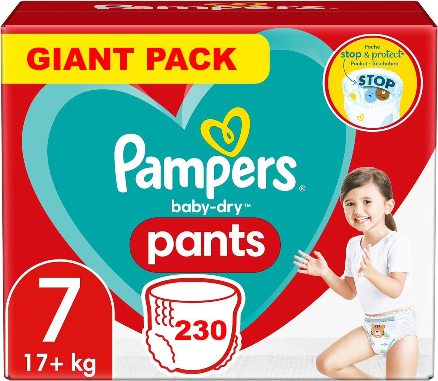Pampers - Couches Bébé - 360° Support - Taille 7 (+17 kg) – €59,99