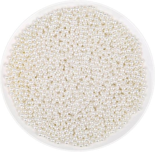 anezus - Perles à Coudre - 2000pcs Ivoire - Perles 4 MM – €3,44