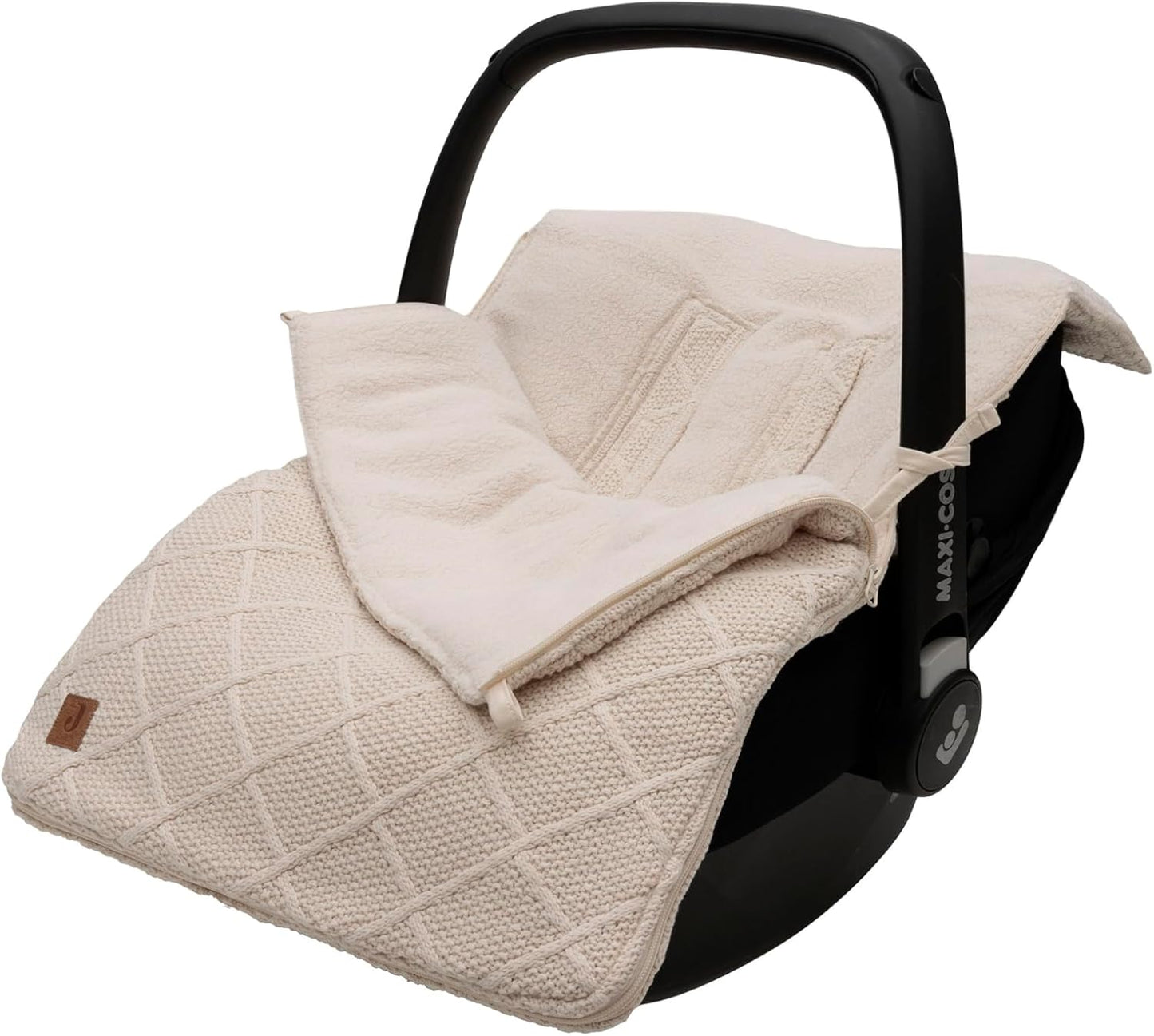 Jollein - Chancelière Tricotée - Siège Auto Groupe 0+ - Doublure Polaire – €38,99