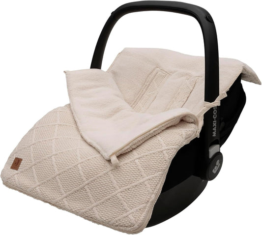 Jollein - Chancelière Tricotée - Siège Auto Groupe 0+ - Doublure Polaire – €38,99