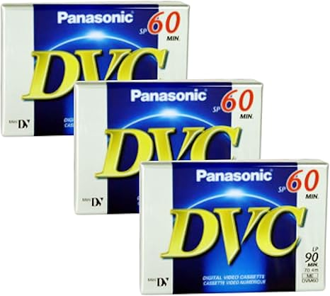 MiniDV Panasonic 60 minutes – Blister de 3 cassettes