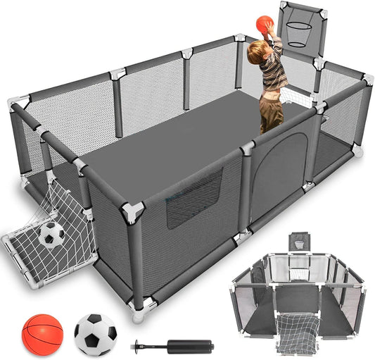 Domisyee - Parc pour Bébé - Filet Respirant - Panier de Basket – €54,99