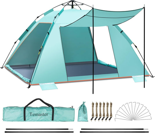 Temaster - Tente de Plage - Ouverture Automatique - Espace Extra Large – €58,99