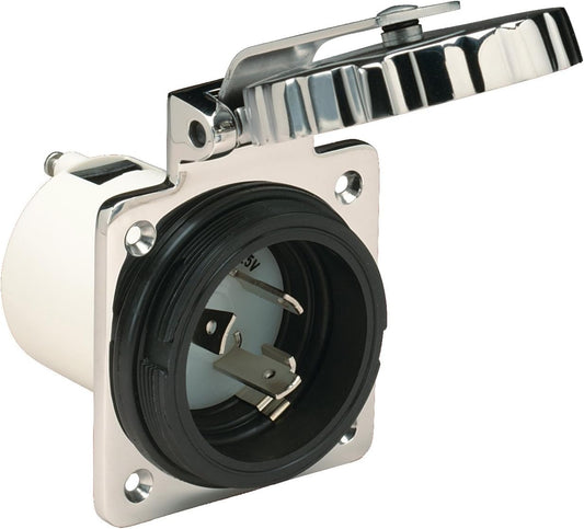 Marinco - Entrée 30 Amp 125V - Easy Lock System - Capot Soft Touch – €64,99