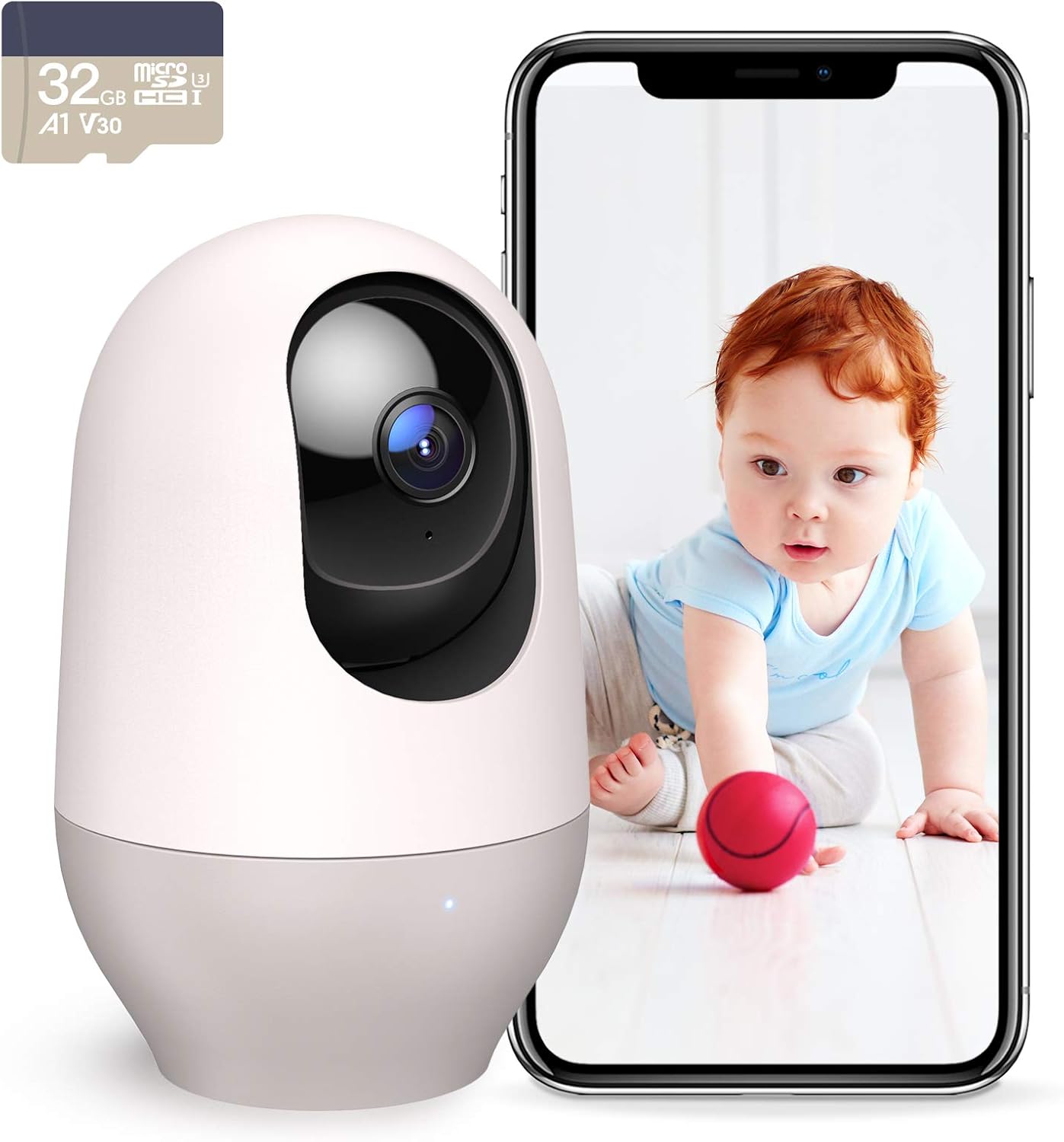 Nooie - Moniteur Bébé - Suivi Mouvement 360° - Vision Nocturne 1080P – €51,99