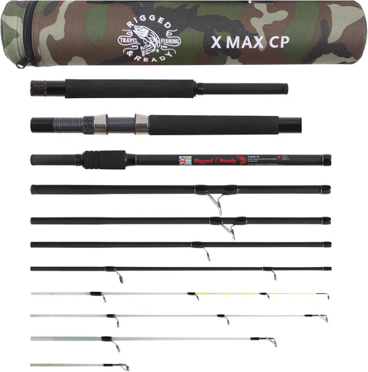 RIGGED & READY - Canne à Pêche de Voyage - Compacte - Multi-Fonction – €43,99
