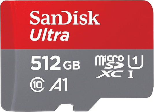 Mémoire externe SanDisk Ultra 512 Go – MicroSDXC avec adaptateur