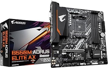 Carte mère GIGABYTE B550M AORUS ELITE AX – AMD Ryzen 5000, Wi-Fi 6E