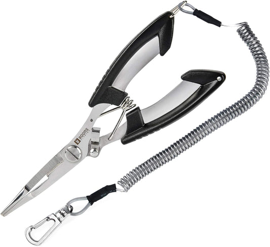 Booms Fishing - Ciseaux Pince de Pêche - Acier Inoxydable - Lanière Sécurisée – €25,99