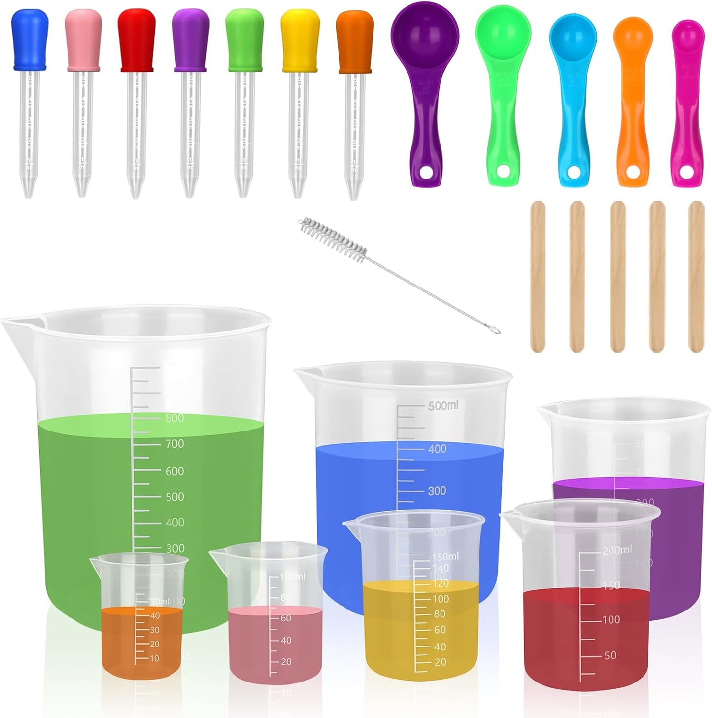 Furuising - Ensemble de Mesure en Plastique - 7 Capacités - Résistant à la Chaleur – €6,88